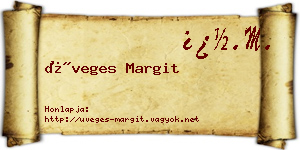 Üveges Margit névjegykártya